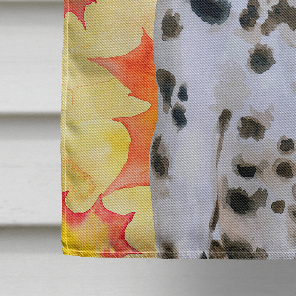 Dalmatian Puppy Fall House Flag 28x40 Porch Sleeve Pole Decorative Outside Yard Banner Artwork Wall Hanging, Polyester
