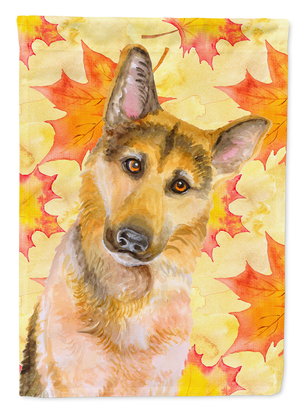 German Shepherd #2 Fall House Flag 28x40 Porch Sleeve Pole Decorative Outside Yard Banner Artwork Wall Hanging, Polyester