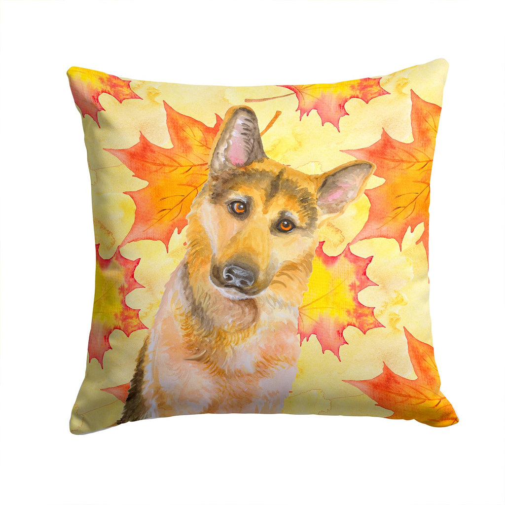 German Shepherd #2 Fall Decorative Throw Pillow 14x14 Indoor Outdoor Accent Cushion, Fabric Cover with Insert for Sofa, Bed, Porch & Living Room
