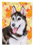 Siberian Husky #2 Fall House Flag 28x40 Porch Sleeve Pole Decorative Outside Yard Banner Artwork Wall Hanging, Polyester