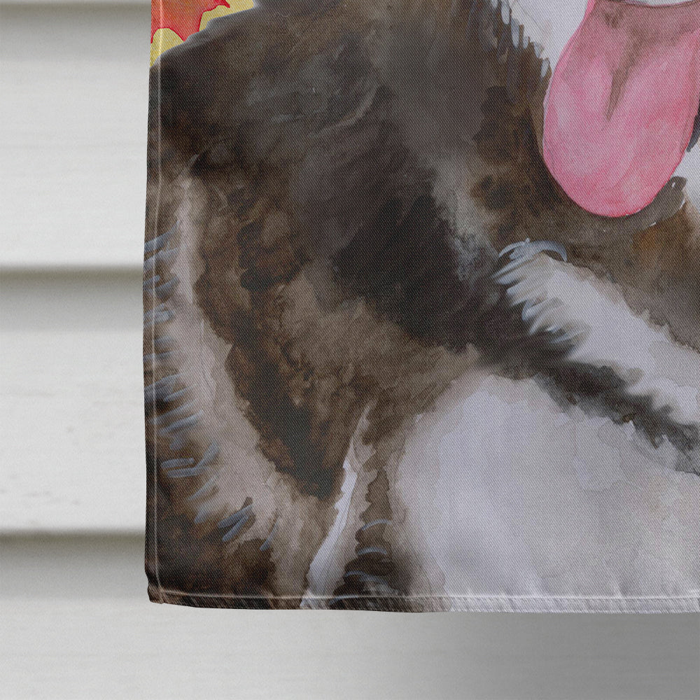 Siberian Husky #2 Fall House Flag 28x40 Porch Sleeve Pole Decorative Outside Yard Banner Artwork Wall Hanging, Polyester