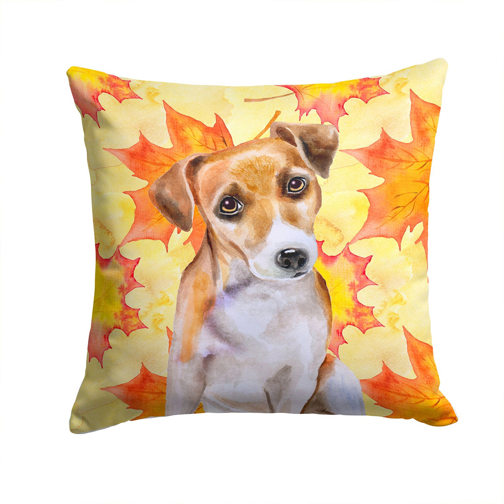 Jack Russell Terrier #2 Fall Decorative Throw Pillow 14x14 Indoor Outdoor Accent Cushion, Fabric Cover with Insert for Sofa, Bed, Porch & Living Room