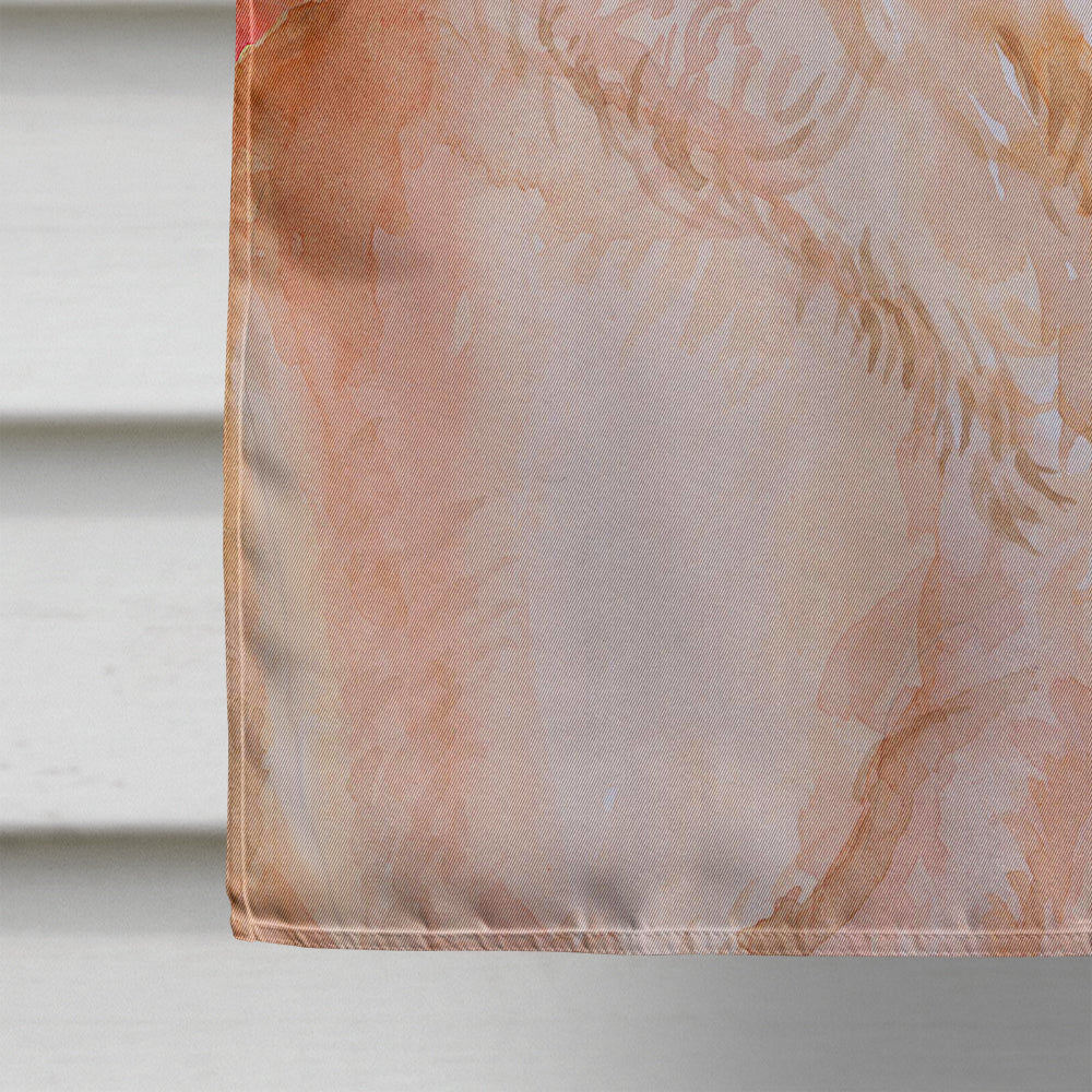Labrador Retriever Fall House Flag 28x40 Porch Sleeve Pole Decorative Outside Yard Banner Artwork Wall Hanging, Polyester