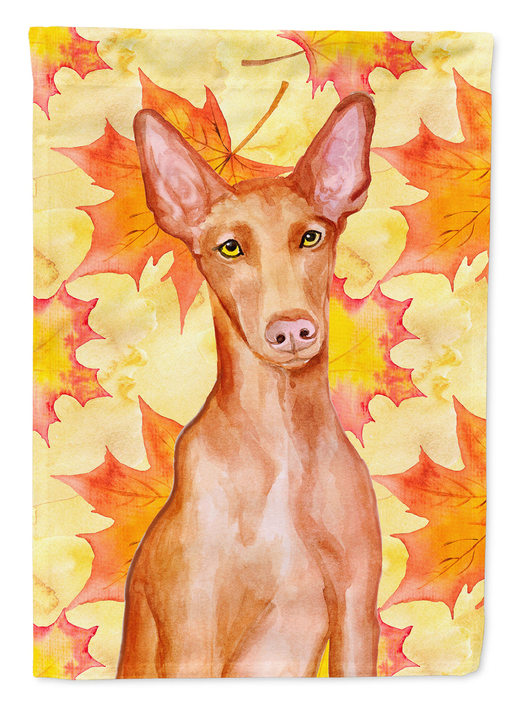 Pharaoh Hound Fall House Flag 28x40 Porch Sleeve Pole Decorative Outside Yard Banner Artwork Wall Hanging, Polyester