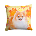 Pomeranian #2 Fall Decorative Throw Pillow 14x14 Indoor Outdoor Accent Cushion, Fabric Cover with Insert for Sofa, Bed, Porch & Living Room