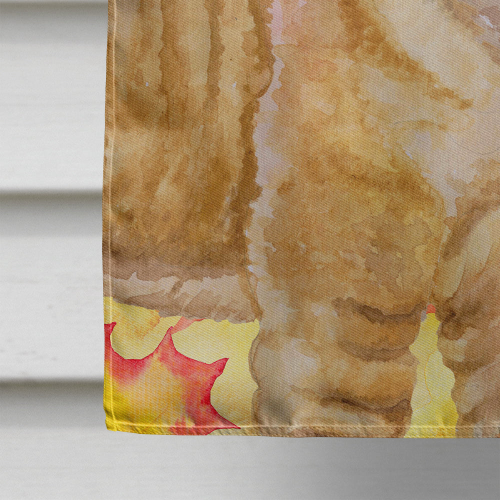 Shar Pei Puppy Fall House Flag 28x40 Porch Sleeve Pole Decorative Outside Yard Banner Artwork Wall Hanging, Polyester