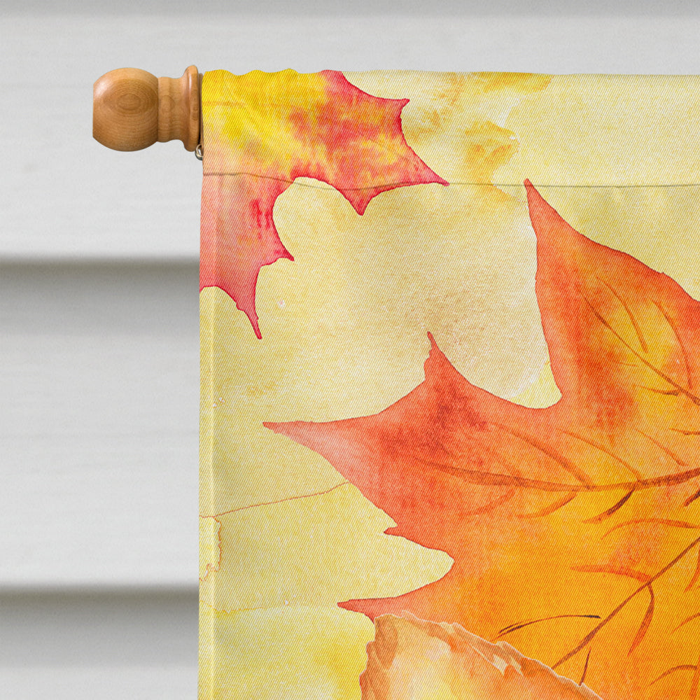 Toy Terrier Fall House Flag 28x40 Porch Sleeve Pole Decorative Outside Yard Banner Artwork Wall Hanging, Polyester