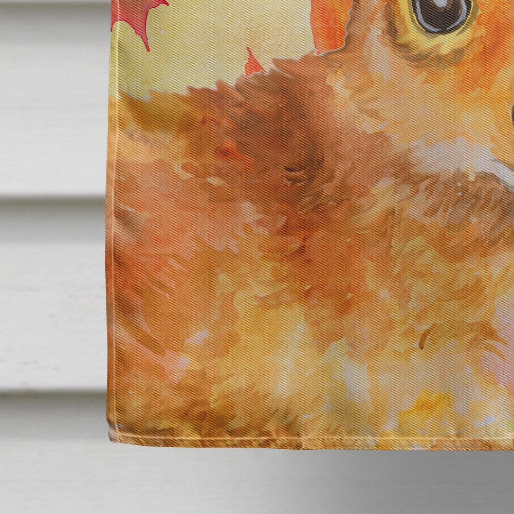Toy Terrier Fall House Flag 28x40 Porch Sleeve Pole Decorative Outside Yard Banner Artwork Wall Hanging, Polyester