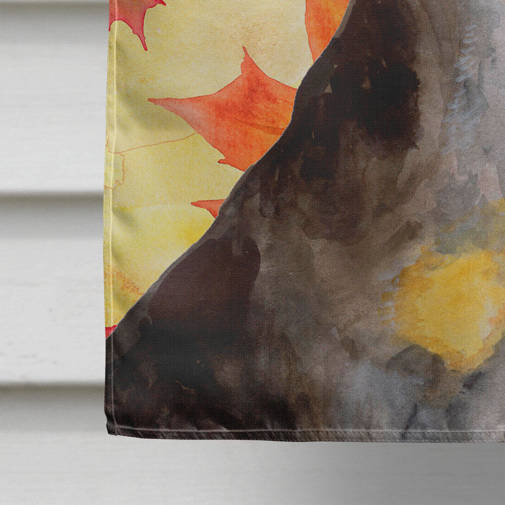 Miniature Pinscher #2 Fall House Flag 28x40 Porch Sleeve Pole Decorative Outside Yard Banner Artwork Wall Hanging, Polyester