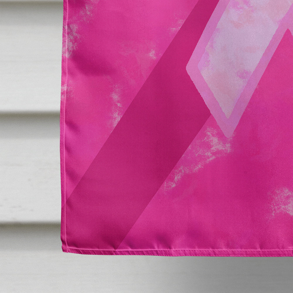 Breast Cancer Battle Flag House Flag 28x40 Porch Sleeve Pole Decorative Outside Yard Banner Artwork Wall Hanging, Polyester