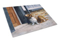 Bassets Basset Hound Cutting Board Tempered Glass Kitchen Cutting Surface, Heat Resistant Chopping, Non-Slip Feet, Food Prep & Serving