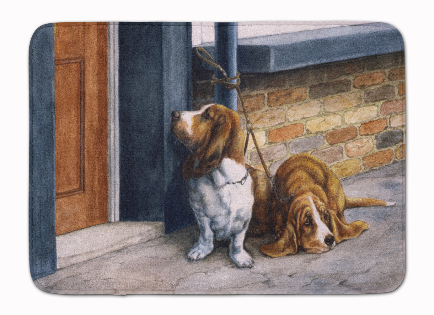 Bassets Basset Hound Memory Foam Kitchen Mat Machine Washable Anti-Fatigue Cushion Comfort Bath or Kitchen Rug