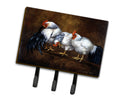 Roosting Rooster and Chickens Leash or Key Holder Wall Hooks, Coat Rack Wall Mount, for Hanging Keys, Towels, Aprons, Leashes