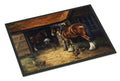 Horse and The Blacksmith by Daphne Baxter Doormat Indoor Outdoor 18H X 27W Front Door Mat Rugs for Entryway, Non Slip Washable