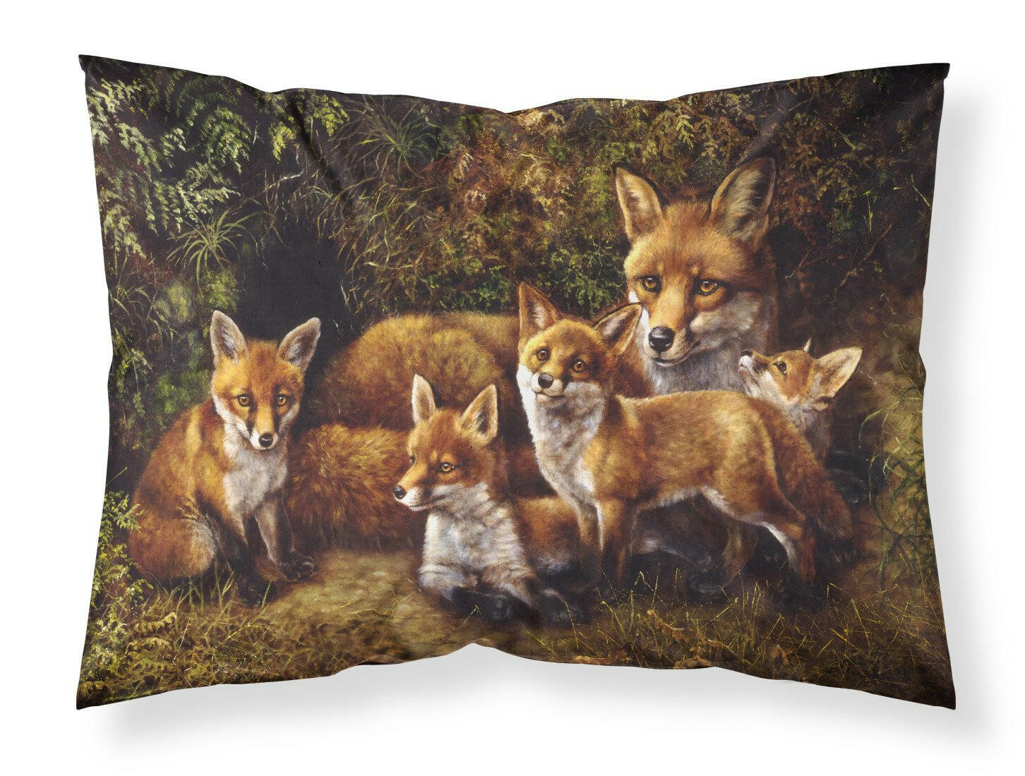 Fox Family Foxes by Daphne Baxter Standard Pillowcase Lightweight Super Soft Easy Care Decorative Artwork Pillowcase, Standard
