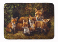 Fox Family Foxes by Daphne Baxter Memory Foam Kitchen Mat Machine Washable Anti-Fatigue Cushion Comfort Bath or Kitchen Rug