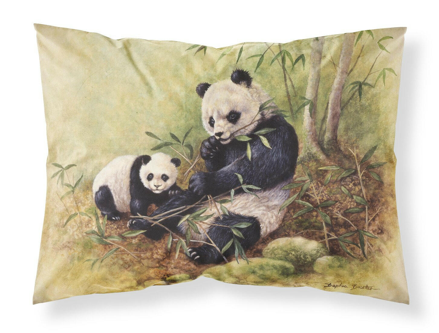 Panda Bears by Daphne Baxter Standard Pillowcase Lightweight Super Soft Easy Care Decorative Artwork Pillowcase, Standard