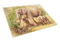 Elephants by Daphne Baxter Cutting Board Tempered Glass Kitchen Cutting Surface, Heat Resistant Chopping, Non-Slip Feet, Food Prep & Serving