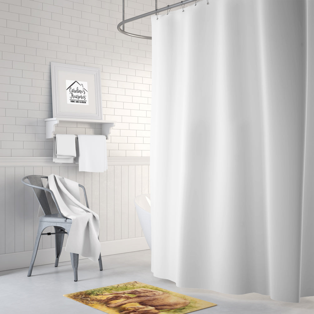 Elephants by Daphne Baxter Memory Foam Kitchen Mat Machine Washable Anti-Fatigue Cushion Comfort Bath or Kitchen Rug
