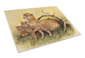 Cheetahs by Daphne Baxter Cutting Board Tempered Glass Kitchen Cutting Surface, Heat Resistant Chopping, Non-Slip Feet, Food Prep & Serving