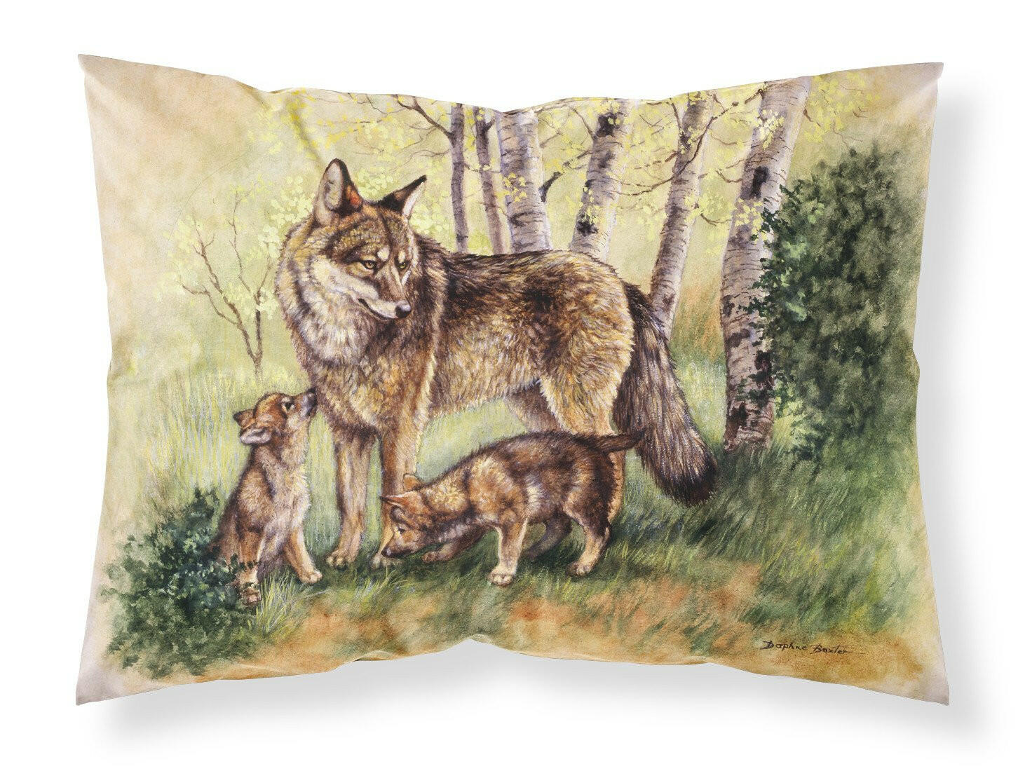 Wolf Wolves by Daphne Baxter Standard Pillowcase Lightweight Super Soft Easy Care Decorative Artwork Pillowcase, Standard