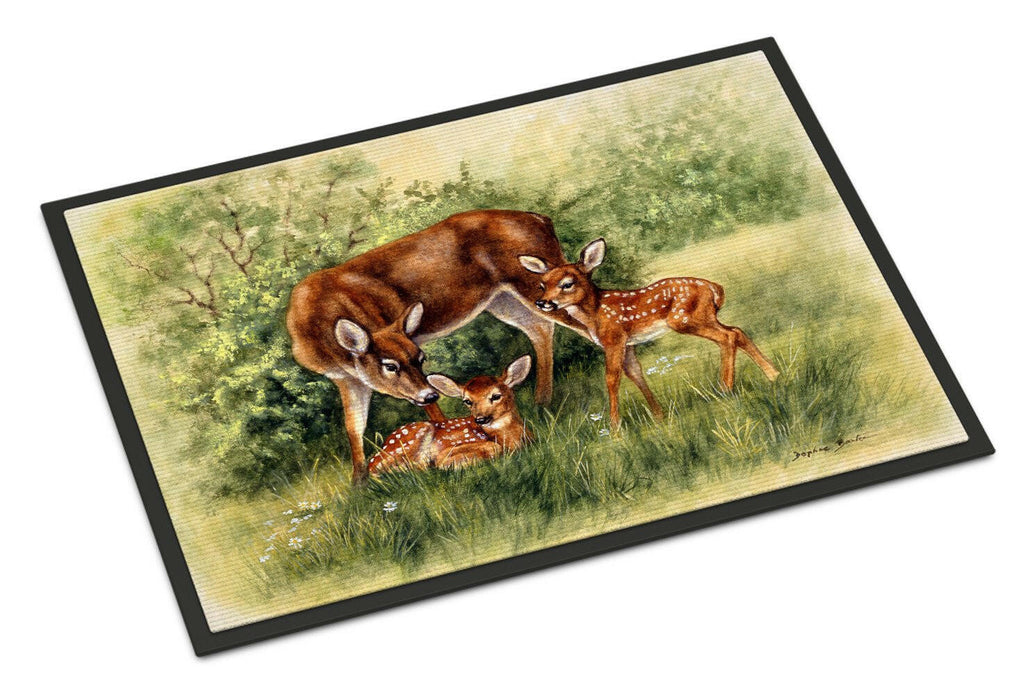 Deer by Daphne Baxter Doormat Indoor Outdoor 24H X 36W Front Door Mat Rugs for Entryway, Non Slip Washable Low Pile,