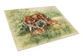 Deer by Daphne Baxter Cutting Board Tempered Glass Kitchen Cutting Surface, Heat Resistant Chopping, Non-Slip Feet, Food Prep & Serving
