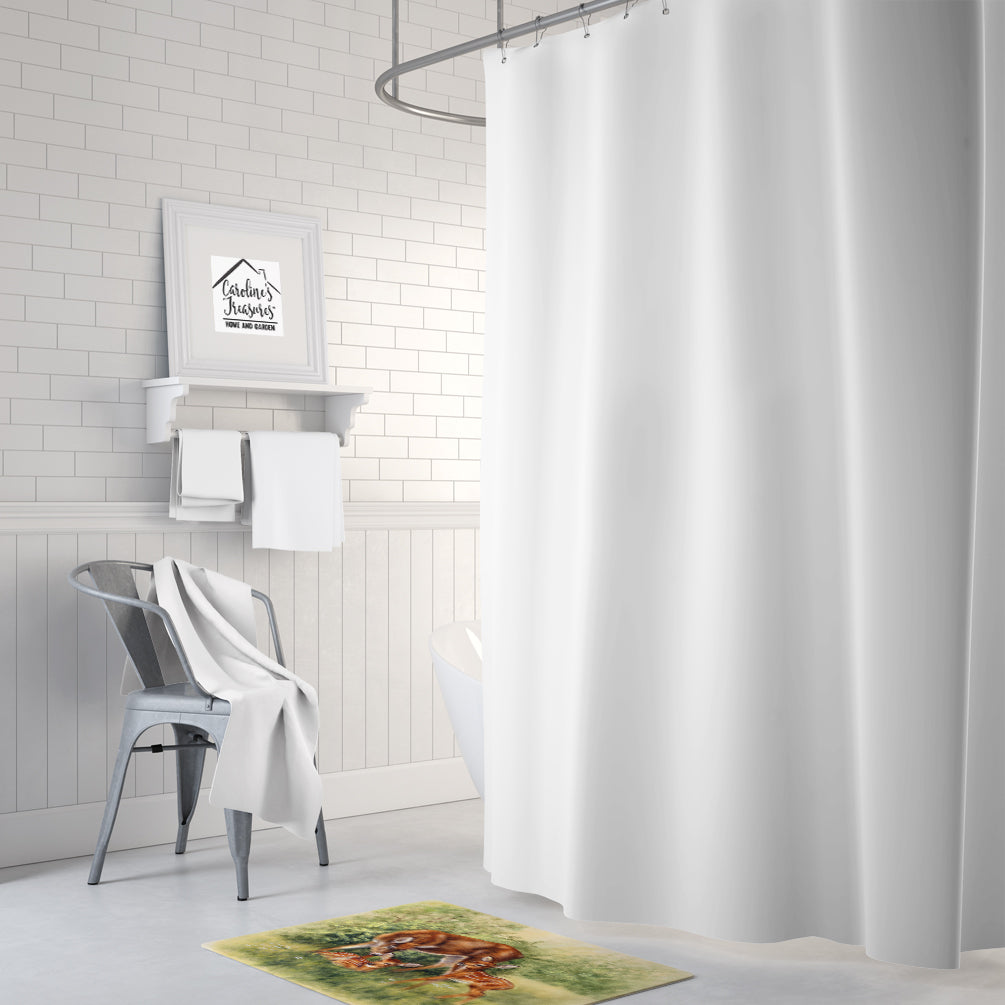 Deer by Daphne Baxter Memory Foam Kitchen Mat Machine Washable Anti-Fatigue Cushion Comfort Bath or Kitchen Rug