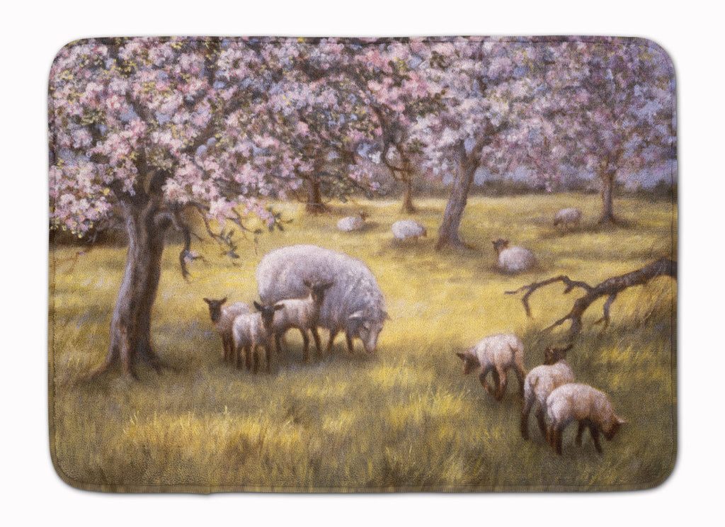 Sheep by Daphne Baxter Memory Foam Kitchen Mat Machine Washable Anti-Fatigue Cushion Comfort Bath or Kitchen Rug