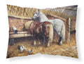 Horses Eating with the Chickens Standard Pillowcase Lightweight Super Soft Easy Care Decorative Artwork Pillowcase, Standard