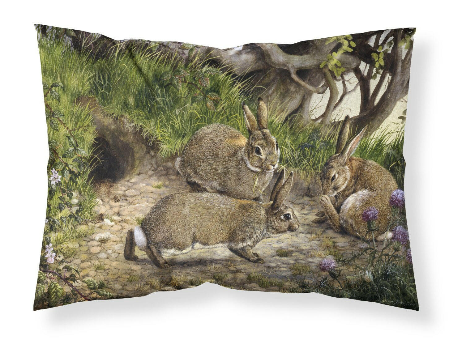 Rabbits and the Rabbit Hole Standard Pillowcase Lightweight Super Soft Easy Care Decorative Artwork Pillowcase, Standard