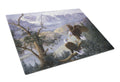 Eagles by Daphne Baxter Cutting Board Tempered Glass Kitchen Cutting Surface, Heat Resistant Chopping, Non-Slip Feet, Food Prep & Serving