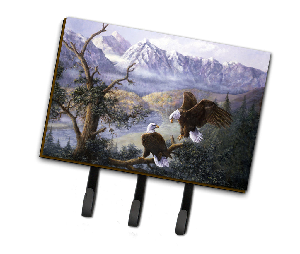 Eagles by Daphne Baxter Leash or Key Holder Wall Hooks, Coat Rack Wall Mount, for Hanging Keys, Towels, Aprons, Leashes