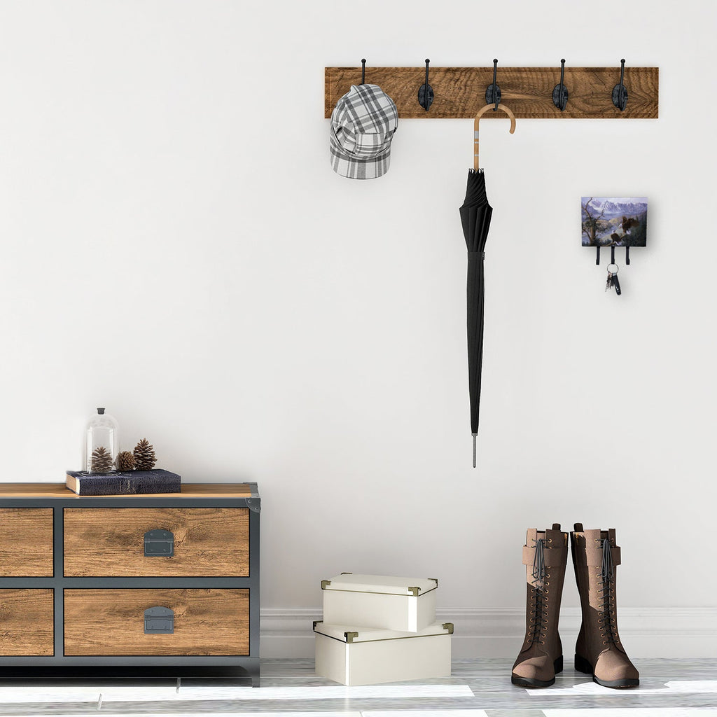 Eagles by Daphne Baxter Leash or Key Holder Wall Hooks, Coat Rack Wall Mount, for Hanging Keys, Towels, Aprons, Leashes