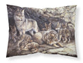 Wolf Wolves by the Den Standard Pillowcase Lightweight Super Soft Easy Care Decorative Artwork Pillowcase, Standard