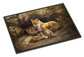 Fox Family Foxes by the Den Doormat Indoor Outdoor 18H X 27W Front Door Mat Rugs for Entryway, Non Slip Washable