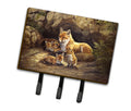Fox Family Foxes by the Den Leash or Key Holder Wall Hooks, Coat Rack Wall Mount, for Hanging Keys, Towels, Aprons, Leashes