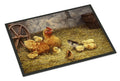 Chicken Hen and Her Chicks Doormat Indoor Outdoor 24H X 36W Front Door Mat Rugs for Entryway, Non Slip Washable Low Pile,