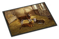 Cows Calves in the Barn Doormat Indoor Outdoor 18H X 27W Front Door Mat Rugs for Entryway, Non Slip Washable
