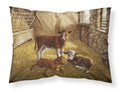 Cows Calves in the Barn Standard Pillowcase Lightweight Super Soft Easy Care Decorative Artwork Pillowcase, Standard