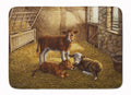 Cows Calves in the Barn Memory Foam Kitchen Mat Machine Washable Anti-Fatigue Cushion Comfort Bath or Kitchen Rug