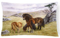 Horses in the Meadow Decorative Throw Pillow 12x16 Indoor Outdoor Accent Cushion, Fabric Cover with Insert for Sofa, Bed, Porch & Living Room
