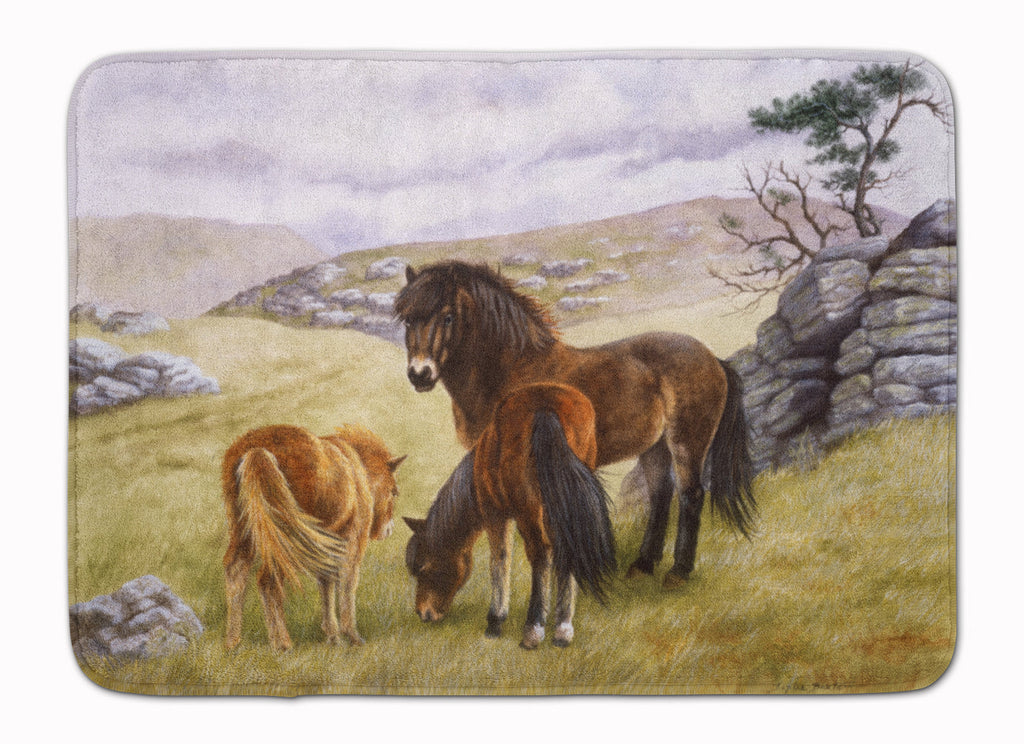 Horses in the Meadow Memory Foam Kitchen Mat Machine Washable Anti-Fatigue Cushion Comfort Bath or Kitchen Rug