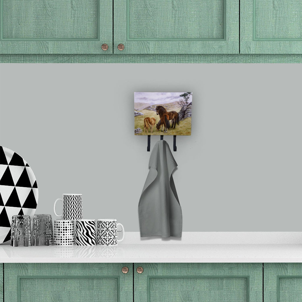 Horses in the Meadow Leash or Key Holder Wall Hooks, Coat Rack Wall Mount, for Hanging Keys, Towels, Aprons, Leashes