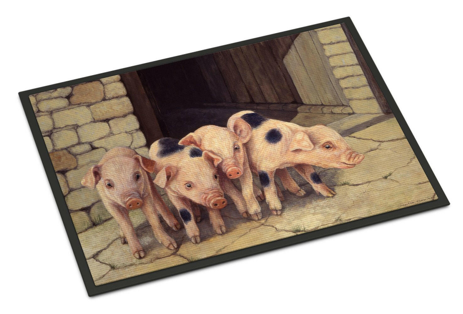 Pigs Piglets by Daphne Baxter Doormat Indoor Outdoor 24H X 36W Front Door Mat Rugs for Entryway, Non Slip Washable Low Pile,