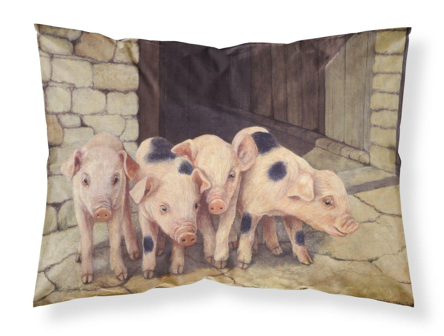 Pigs Piglets by Daphne Baxter Standard Pillowcase Lightweight Super Soft Easy Care Decorative Artwork Pillowcase, Standard