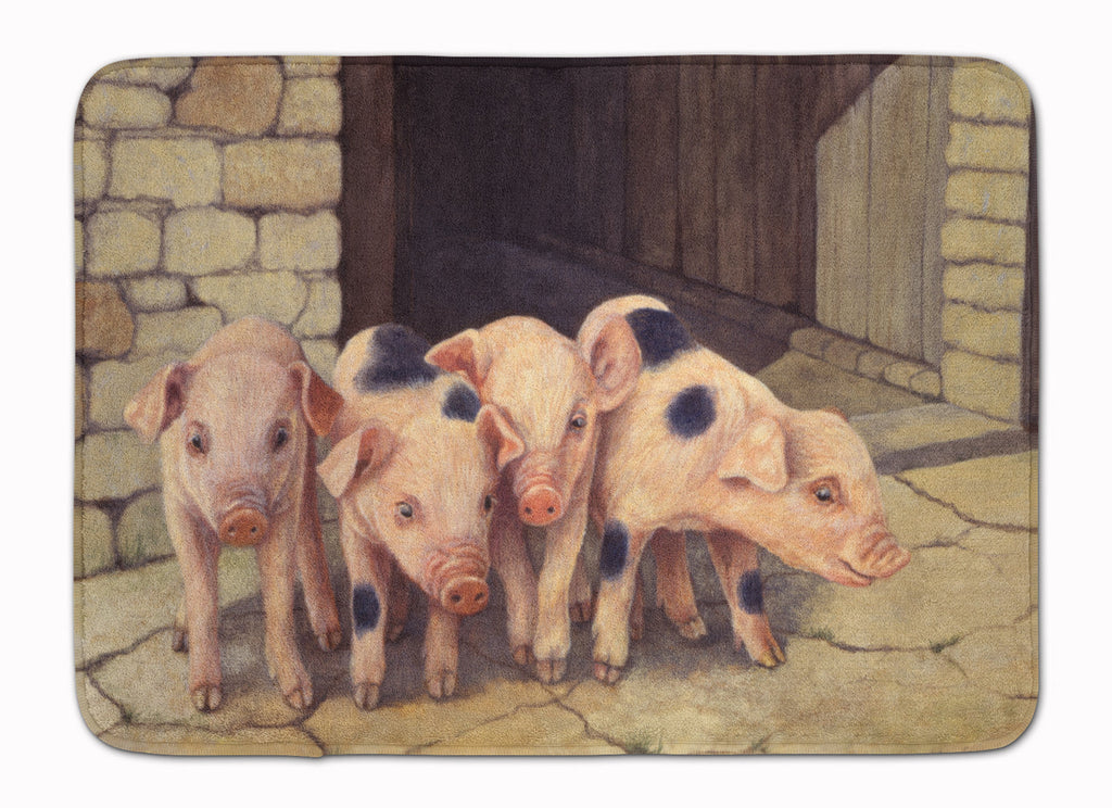 Pigs Piglets by Daphne Baxter Memory Foam Kitchen Mat Machine Washable Anti-Fatigue Cushion Comfort Bath or Kitchen Rug