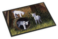 Goats by Daphne Baxter Doormat Indoor Outdoor 18H X 27W Front Door Mat Rugs for Entryway, Non Slip Washable