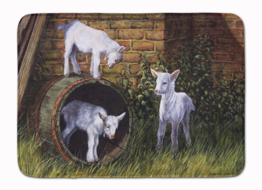 Goats by Daphne Baxter Memory Foam Kitchen Mat Machine Washable Anti-Fatigue Cushion Comfort Bath or Kitchen Rug