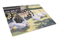Geese by Daphne Baxter Cutting Board Tempered Glass Kitchen Cutting Surface, Heat Resistant Chopping, Non-Slip Feet, Food Prep & Serving